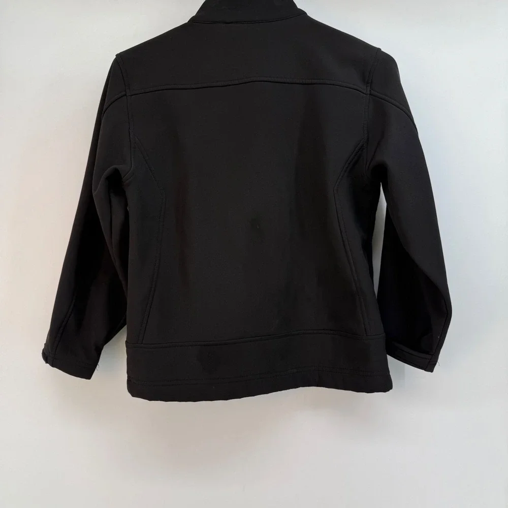 Snozu Performance Kids Black Softshell Jacket Full‎ Zip Size Small (8)